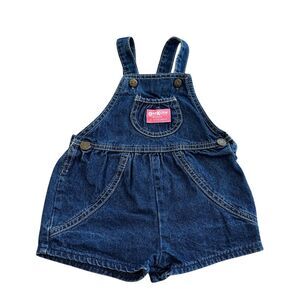 Vintage OshKosh B’Gosh Denim Short Overall Vestbak Size 2T